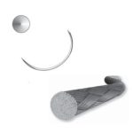 Sutura Atramat Seda Negra 1-0 Aguja 1/2 ahusada 75cm