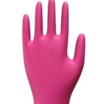 Guante Unisel de Nitrilo Color Rosa Talla Extra Chica