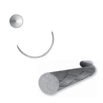 Sutura Atramat Seda Negra 2-0 Aguja 1/2 ahusada 75cm