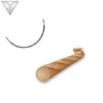 Sutura Atramat Catgut Cromico 4-0 Aguja 3/8 reverso 45 cm