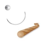 Sutura Atramat Catgut Cromico 0 Aguja 1/2 ahusada 75 cm