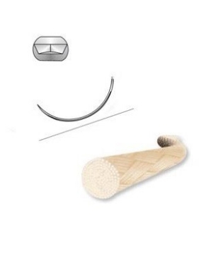 Sutura Atramat PGA Acido Poliglicolico 1-0 aguja 1/2 ahusada 70 -75 cm