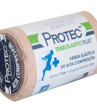 Venda Elastica Alta Compresion Tensolastic Protec Plus 7 cm x 5 mts.