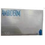 Guantes de Nitrilo Ambiderm Royal Azul Mediano Caja con 100 piezas