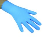Guante de latex plus no esteril ambiderm para exploracion azul chico caja con 100 pi